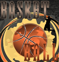 Basketball abstract poster vector image