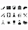 Artist icons set vector image