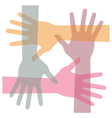 United hands vector image