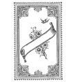 Antique frame engraving vector image