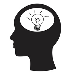 Man and thinking vector image