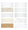 Collection of note papers background eps 10 vector image