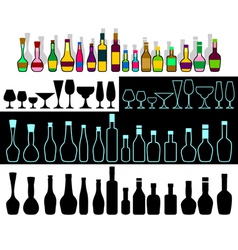 Alcohol assortment vector image