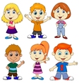 Boy and girl cartoon vector image