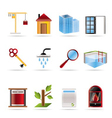 Realistic real estate icons vector image