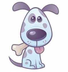 Puppy with bone vector image