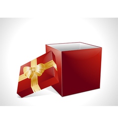 Christmas gift box in red vector image