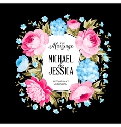 Marriage invitation card vector image