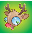 Red nose reindeer vector image