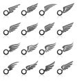 Wings logo template set vector image
