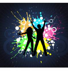 Grunge party people vector image