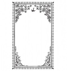 Antique frame engraving vector image