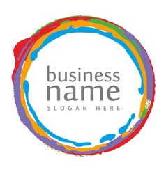 Logo colorful circle vector image