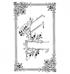 Antique frame engraving vector image