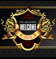 Heraldic label vector image