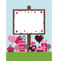 Party sign post vector image