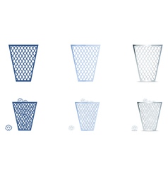 Trash icons set vector image