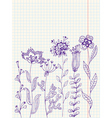 Floral doodles vector image