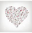 Heart shape floral ornament for your design vector image