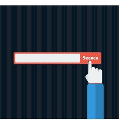 Search bar browser in flat vector image