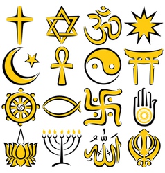 Religious symbols vector image