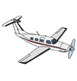 White propeller airplane vector image