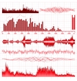 Sound waves set vector image