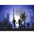 Walking on the streets of Paris vector image