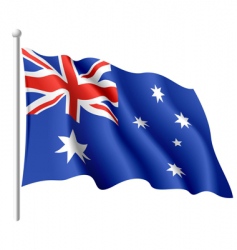 Flag of australia vector image