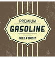 Vintage Gasoline Sign Retro Template vector image