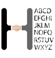 Handshake alphabet vector image