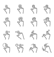 Touch Gestures Icons vector image