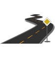 Road with main-road sign vector image
