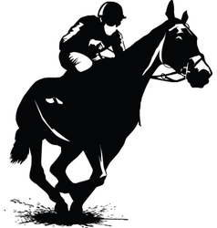 Horse racing vector image
