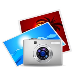 Realistic digital camera vector image