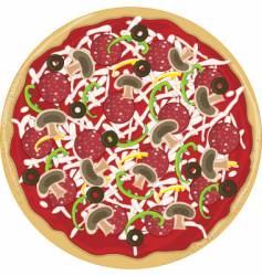 Pizza whole vector image