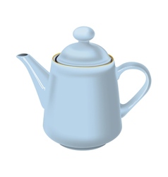 White teapot vector image