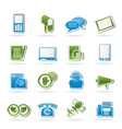 Contact and communication icons vector image