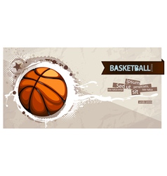 Grunge basketball vector image