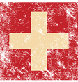 Switzerland retro flag Switzerland retro flag vector image