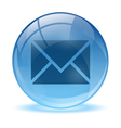 Blue abstract 3d mail icon vector image