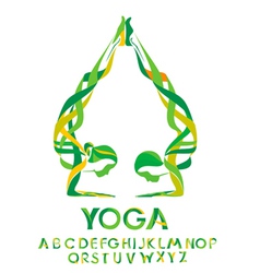 Yoga design elements Yoga design elements vector image