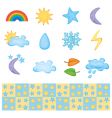 Weather icons vector image