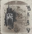 Grunge demon icons vector image