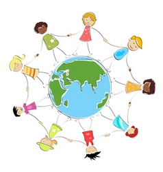 Happy children around the world Royalty Free Vector Image