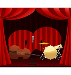 Stage for Jazz show vector image