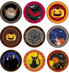 Halloween drink coasters vector image