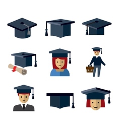Education icons vector image