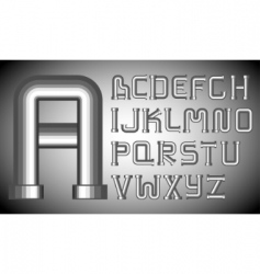 Funnels alphabet vector image