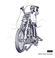 Rider on a chopper vector image